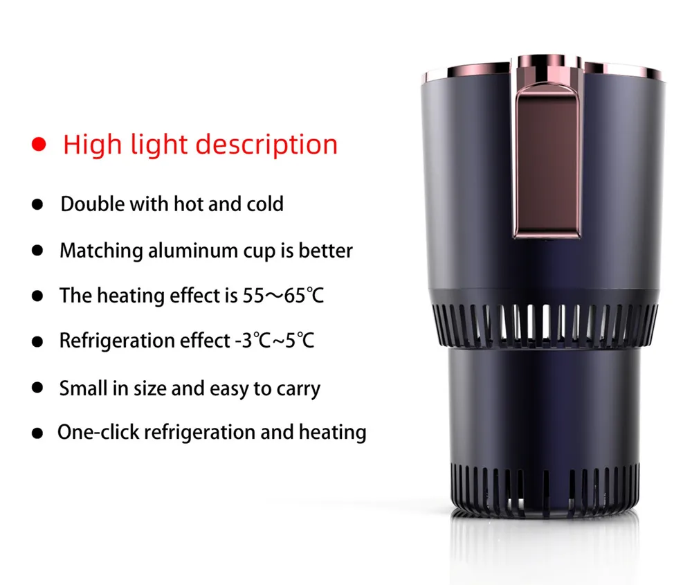 Car Heating Cooling Cup 2-in-1 Car Office Cup Mug Holder Cooling Beverage Drinks Cans New DC 12V Warmer Cooler Smart Car Cup