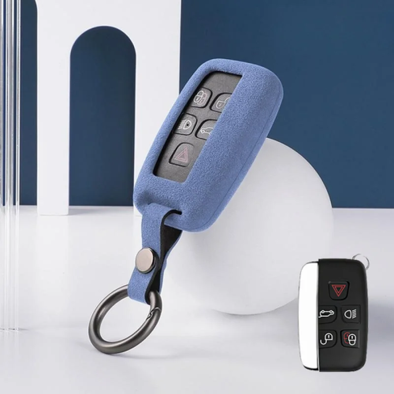 غطاء حافظة مفاتيح السيارة من الجلد السويدي A+ لسيارة لاند روفر رينج روفر سبورت لسيارة جاكوار XF #5