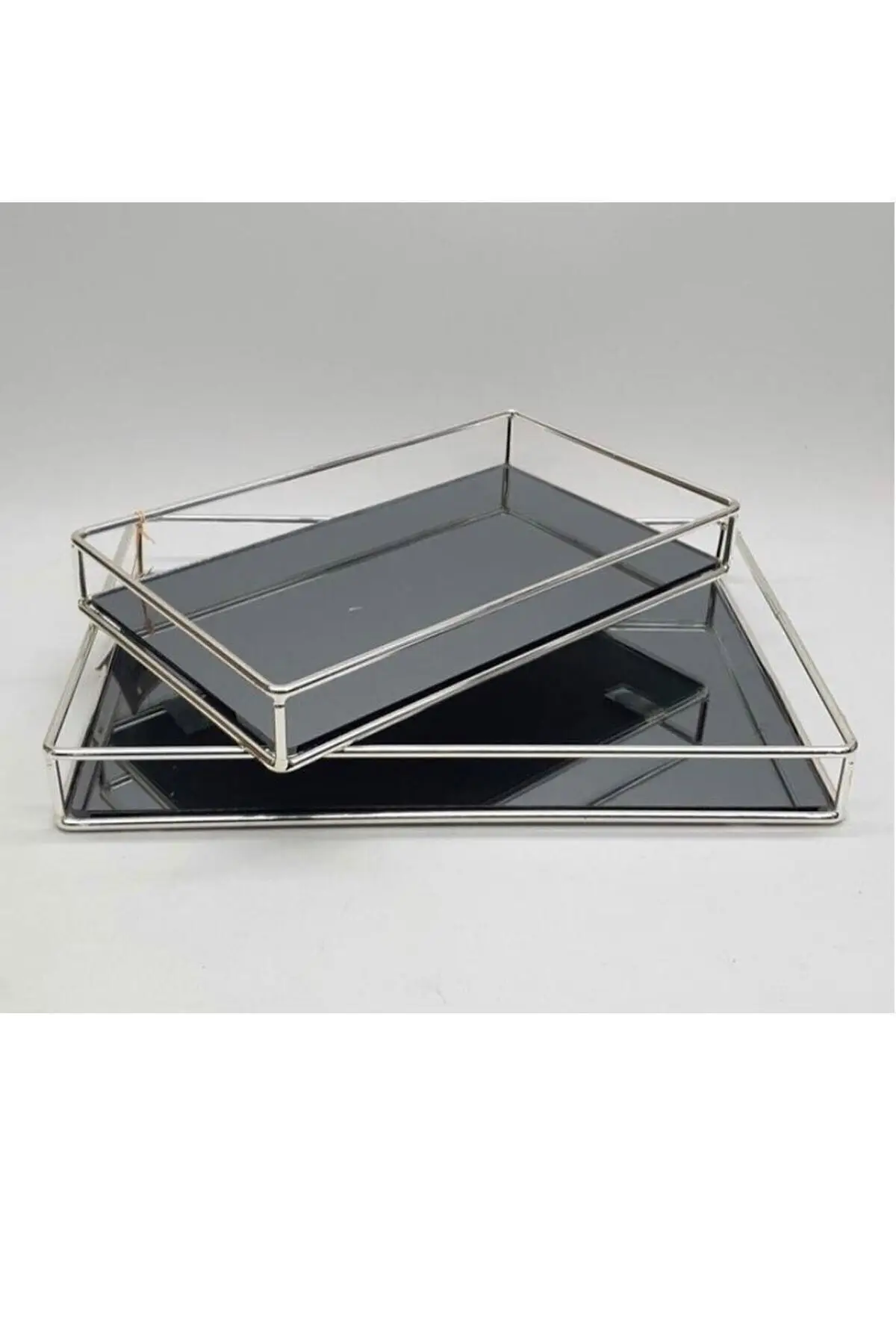 

DOLBOVI 2 Li Decorative luxury Metal Mirrored tray Silver tray поднос plateau luxury