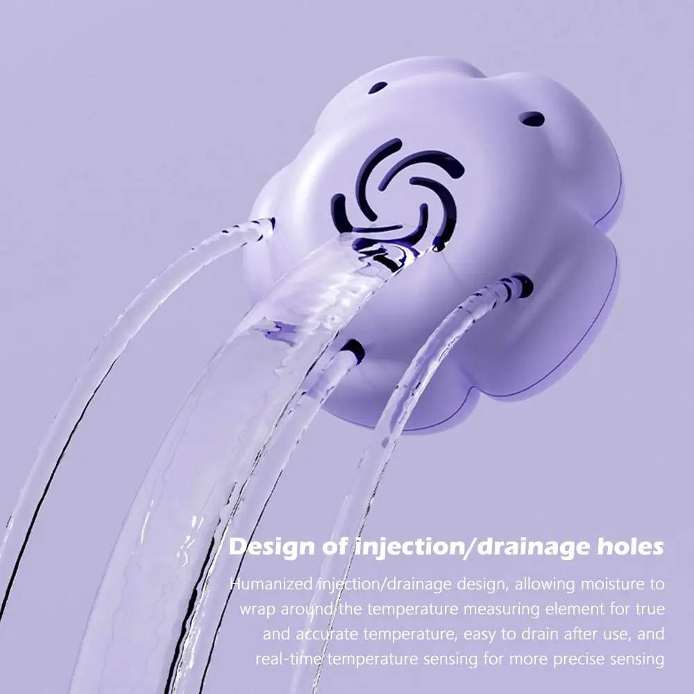Flowers Waterproof Bath Thermometer LED Screen Display PP Digital Water Thermometer Shockproof Safety Floating for