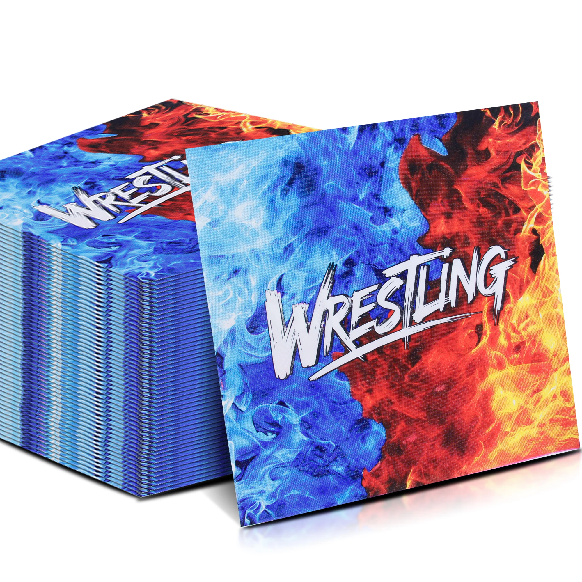 50 Uds. Servilletas de papel de lucha libre, recuerdo de fiesta de 3 capas para decoración de cumpleaños de abanico estilo Smack, suministros para eventos de fiesta de reloj Wrestle Man