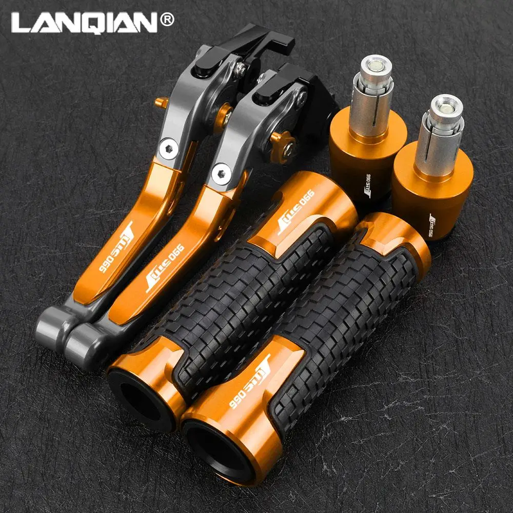 

Motorcycle Aluminum Extendable Folding Brake Clutch Levers Handlebar Hand Grips ends For 990 SMT 990SMT 2009 2010 2011 2012 2013