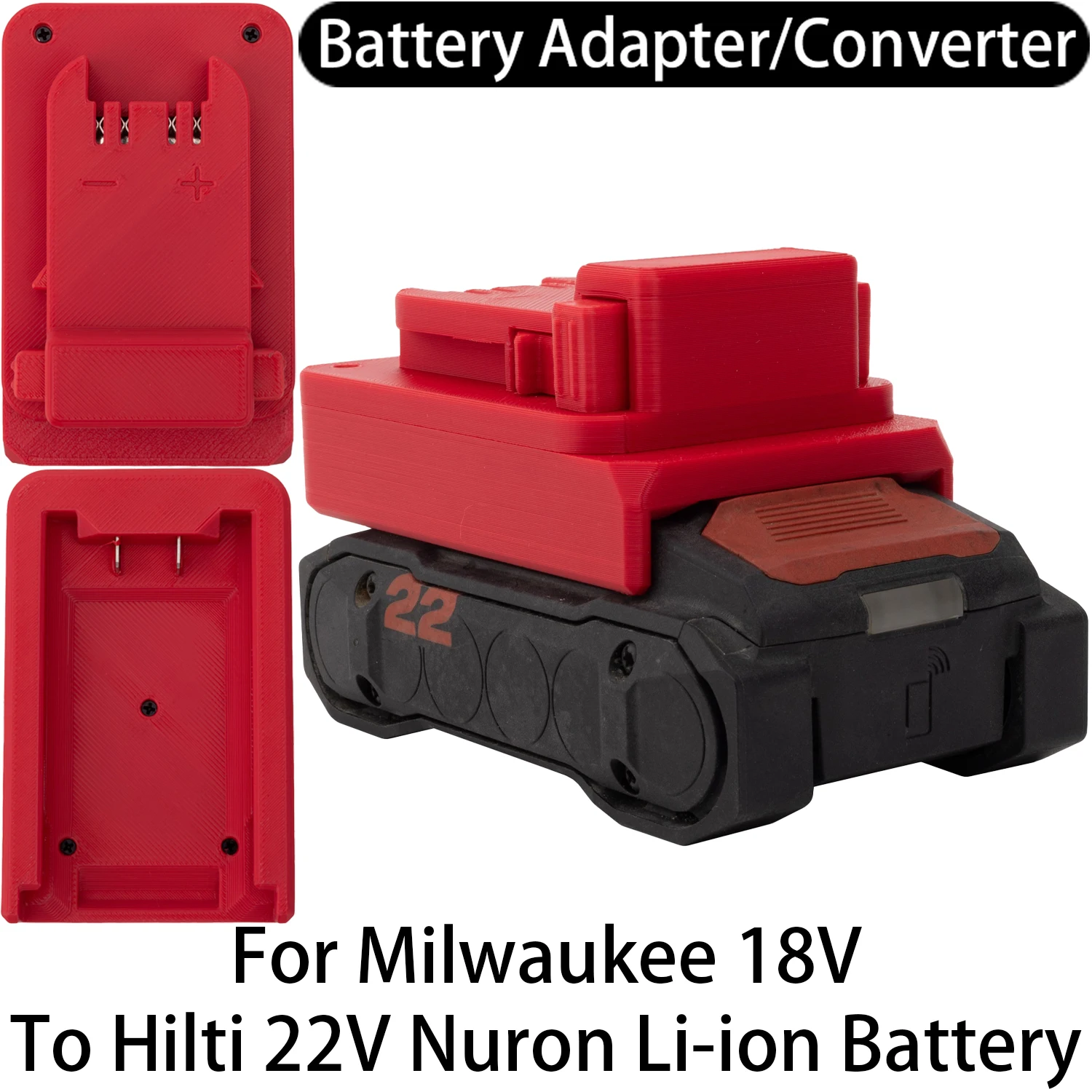 

Adapter Converter For Milwaukee 18V Li-ion Tool To Hilti 22V Nuron Li-ion Battery Adapter Converter Power Tool Accessories