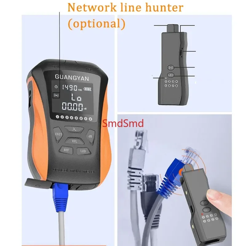 6 in 1 Multifunctional Optical Power Meter OPM Visual Fault Locator Network Cable Test Fiber Optic Tester 5KM 15KM 30MW VFL LED