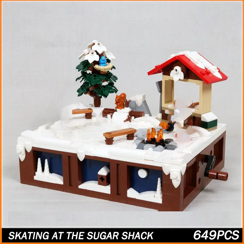 MOC Building Block MOC Skating at the Sugar Shack Model Brick Toys Particle Creative Education Juguetes Birthday Gift 649PCS
