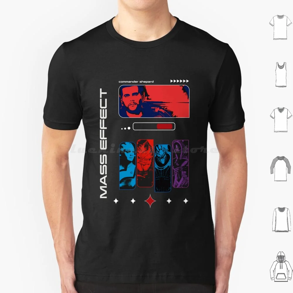Mass Effect-Colors-Brutalist T Shirt Big Size 100% Cotton Mass Effect Commander Shepard Videogames Gaming Role Playing Game