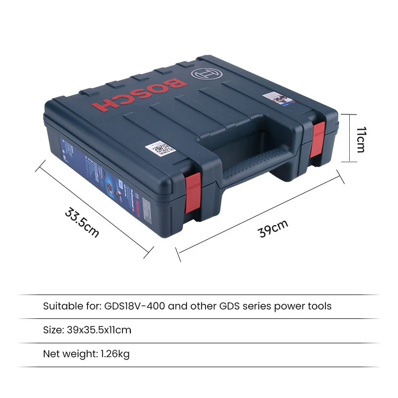 Portable case for Bosch power tools Large size (12 inches) suitable for Bosch electric spanner GDS18V-400 and other GDS series