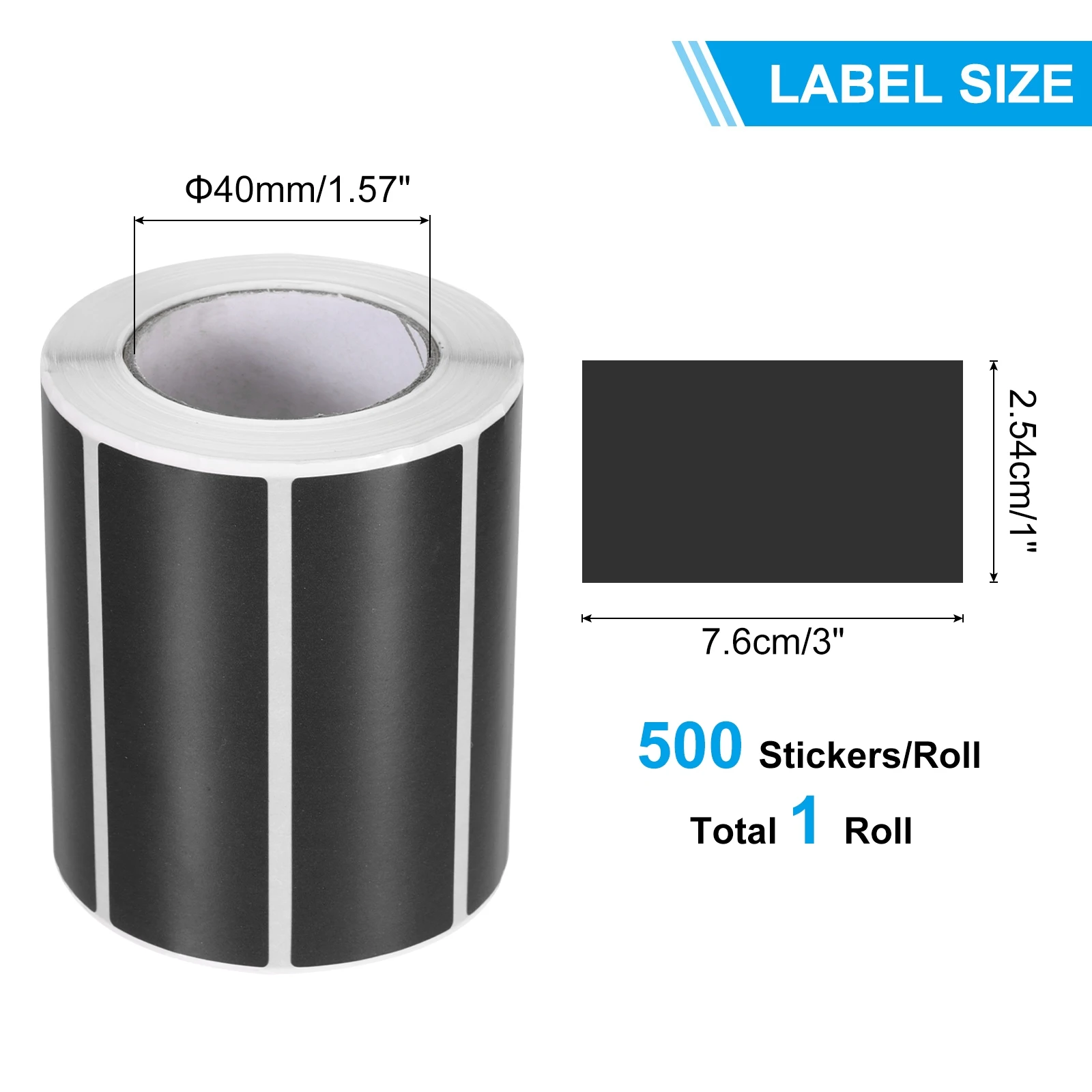 500Pcs Color Direct Thermal Stickers Self-Adhesive Label Paper Thermal Printer Sticker Label Rectangle Adhesive Paper Sticker