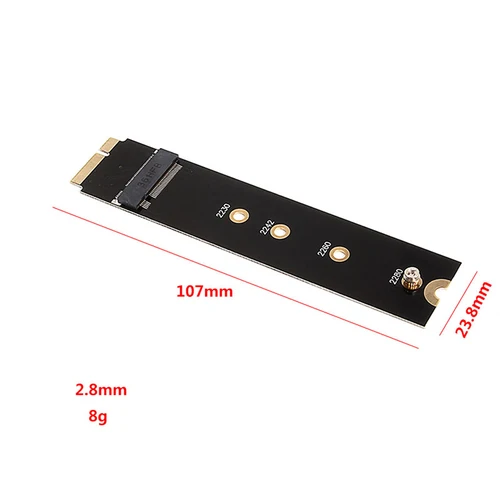 Imagen 2 del producto Conector adaptador M2 SSD M.2 NGFF SATA SSD adaptador convertidor tarjeta elevadora para Apple 2012 MacBook Air A1465 A1466 nuevo
