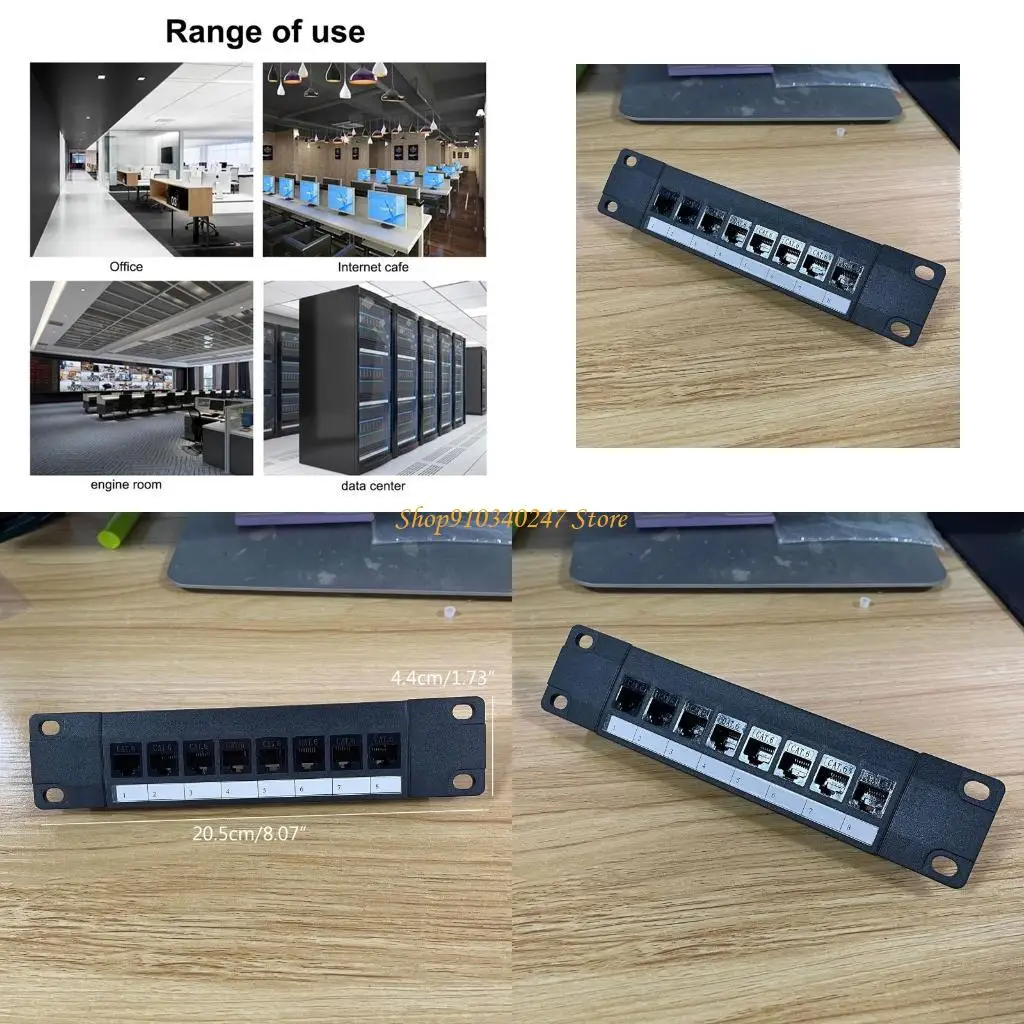 Bảng điều khiển bản vá CAT6 8 CAT6 8 Hỗ trợ trở lại CAT6 không được che chở với hệ thống dây điện T568A/B được mã hóa cho giá đỡ