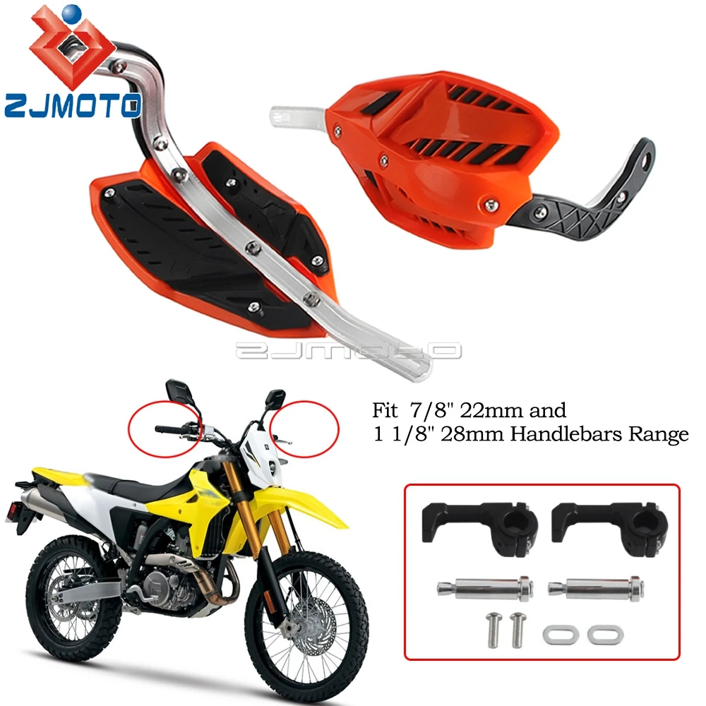 Orange Guards Protection Motorcycle Handguards Handlebar Guards Protector Pit Bike 7/8