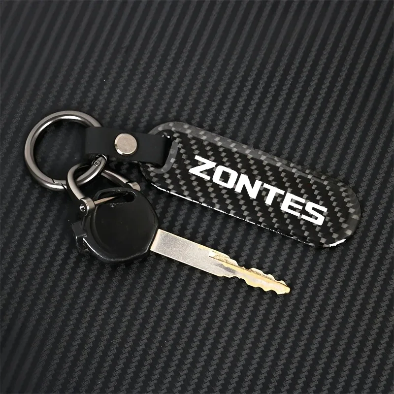 For Zontes G1 125 ZT125 G1 ZT125U ZT 125 U ZT 310R 310X ZT310R Custom LOGO Motorcycle Key chain Carbon Fiber Keychain