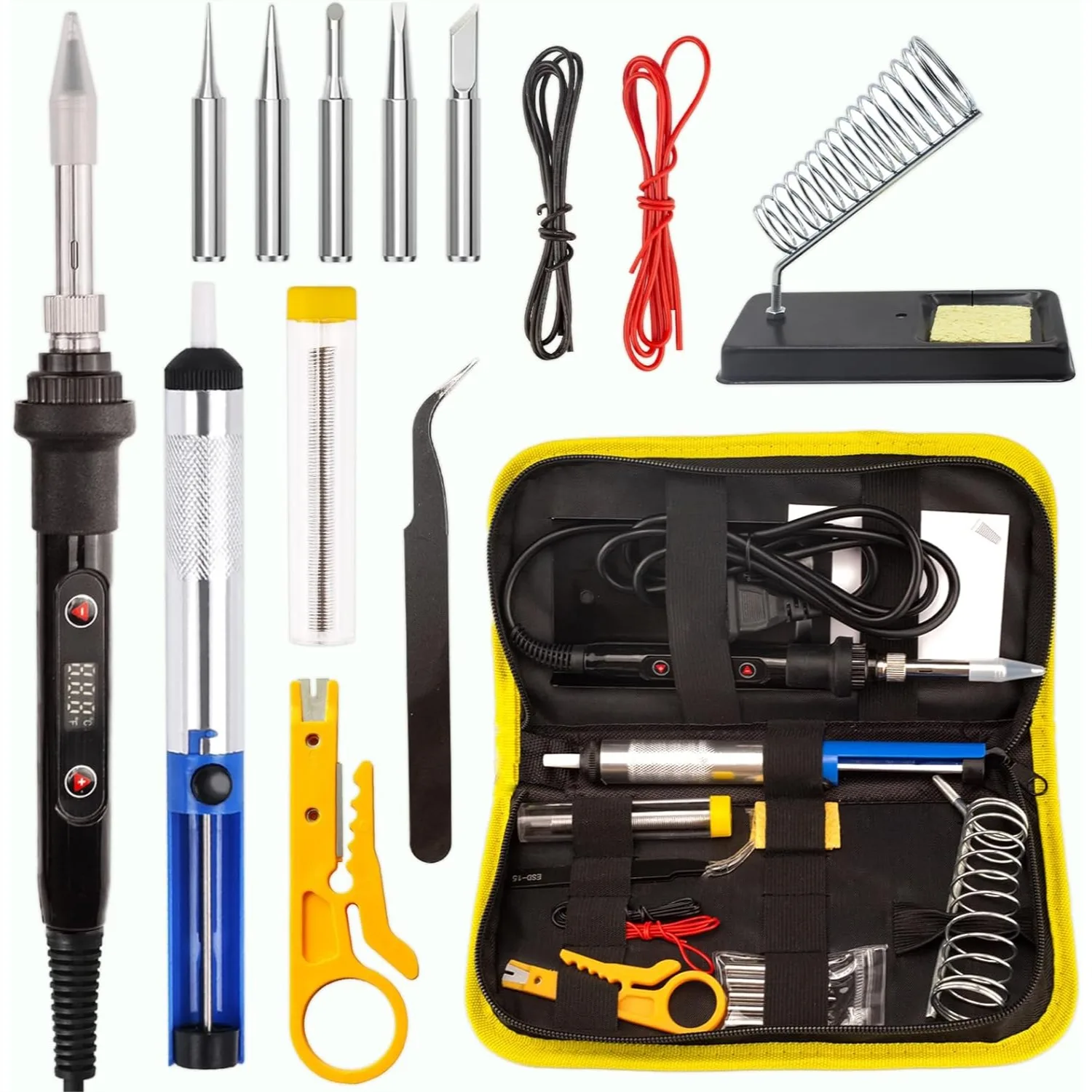 

80W Soldering Iron Kit with LCD Display, 14-in-1 Tool Set for Electronics Repair and DIY Projects