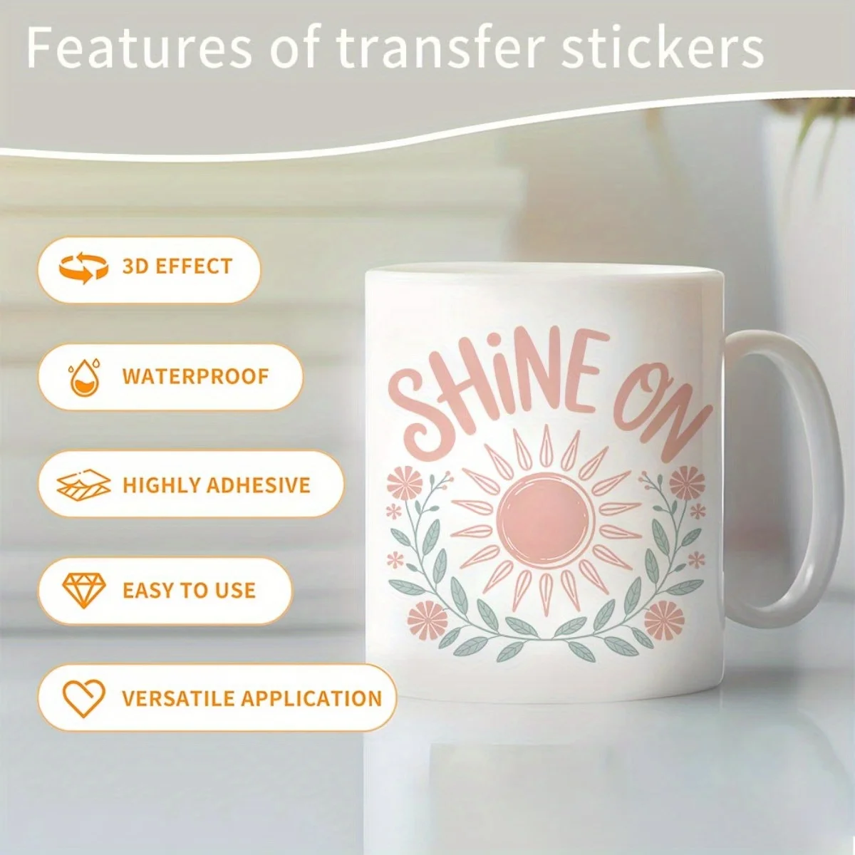 24Pcs/Set Positive Energy Quotes DIY Wrap Stickers Coffee Cups UV DTF Transfers Decor Sticker On Mugs 16OZ Waterproof Sticker view 5