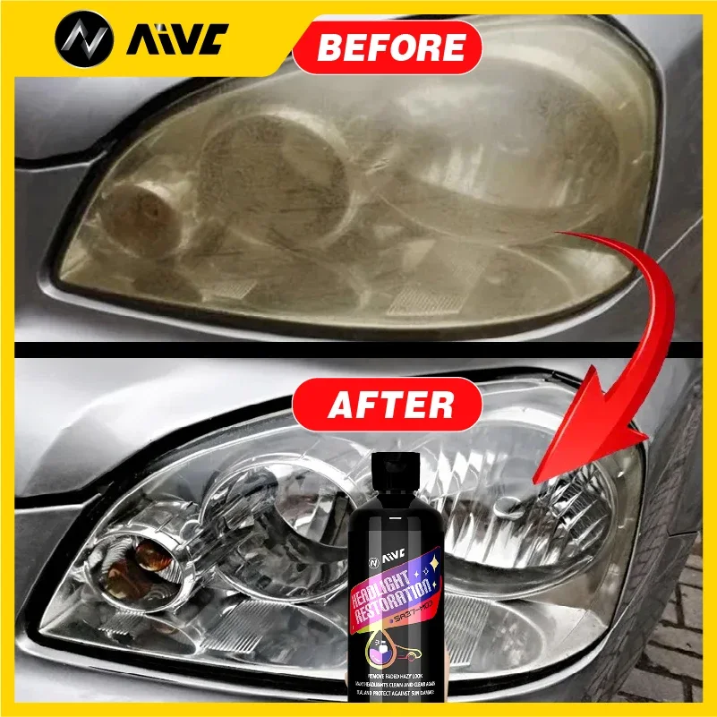 Headlight Lens Restorer Aivc Headlight Restoration Kit Polishing Repair Clean Coating For Car Light Remove Oxidation Scratch