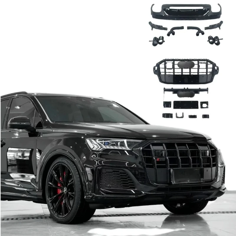 

SQ7 body kit for Q7 4MB 4MG include front bumper grilles exhaust tips rear diffuser