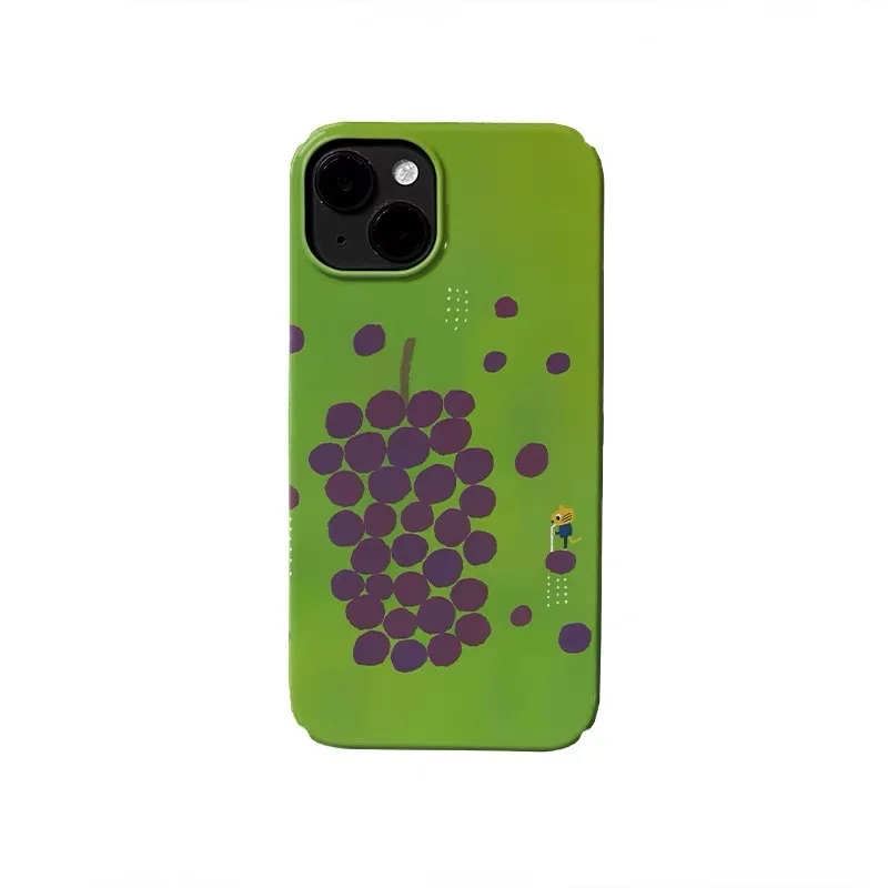 

Green Purple Grapes Phone Case for IPHONE 17 Air 16E 15 PROMAX 14 Plus 13 12 MINI 11 PRO 16Plus XR XS MAX SE Acrylic Phone Cover