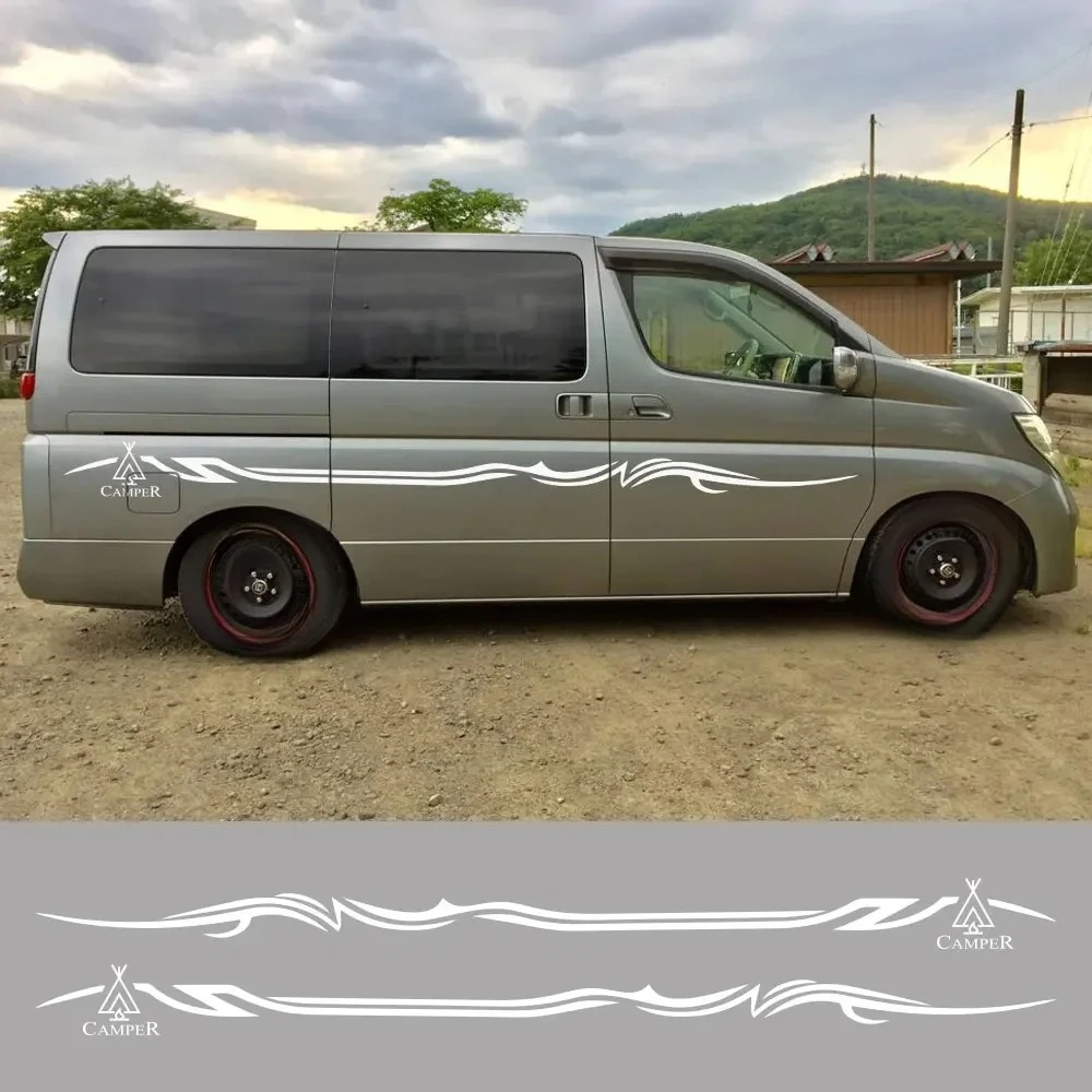 Car Door Side Stickers For Nissan Elgrand E50 E51 E52 2.5 3.5 Parts Camper Van Minivan Graphics Tuning Accessories Vinyl Decals