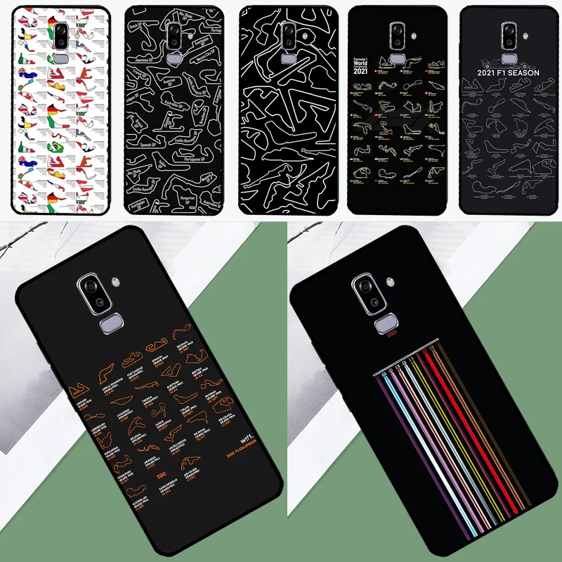 F1 Race Tracks Phone Case For Samsung Galaxy J3 J5 J7 2017 J1 A5 A3 2016 J8 J4 J6 Plus A6 A8 A7 A9 2018