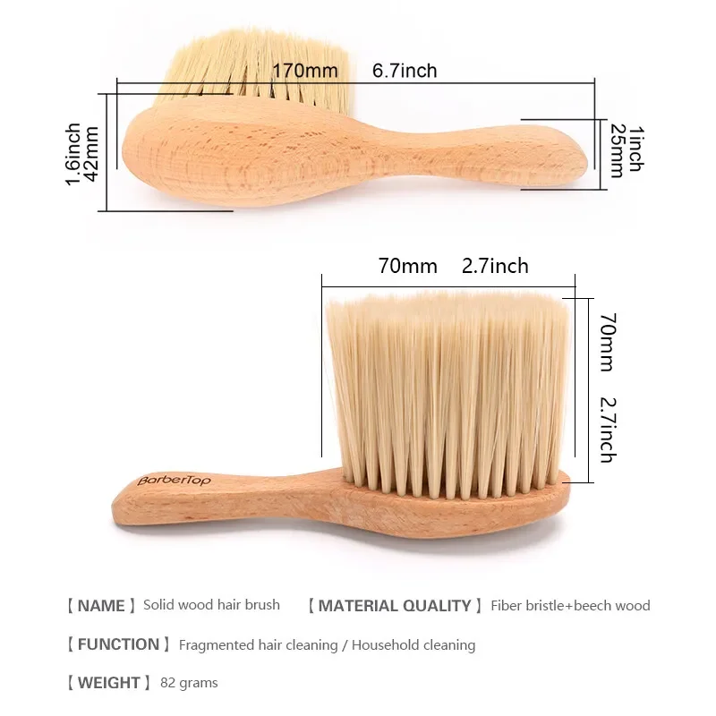 Brosse à barbe à manche en bois pour hommes, plumeau doux pour coiffure, peigne pour enlever les cheveux cassés, livres de cheveux