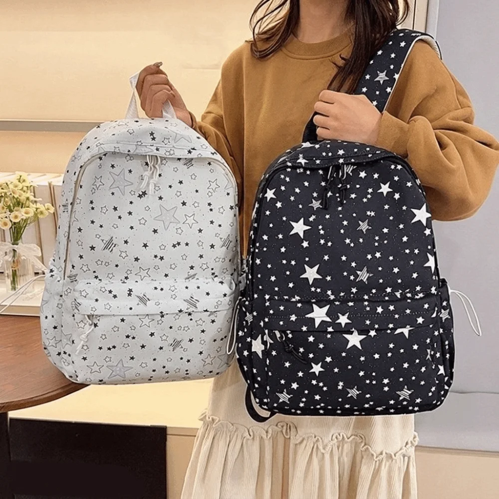 Laptop Bag Starry Sky Star Backpack Print Large Capacity Nylon Backpack Shoulder Bag College Style Students School Bag Outdoor