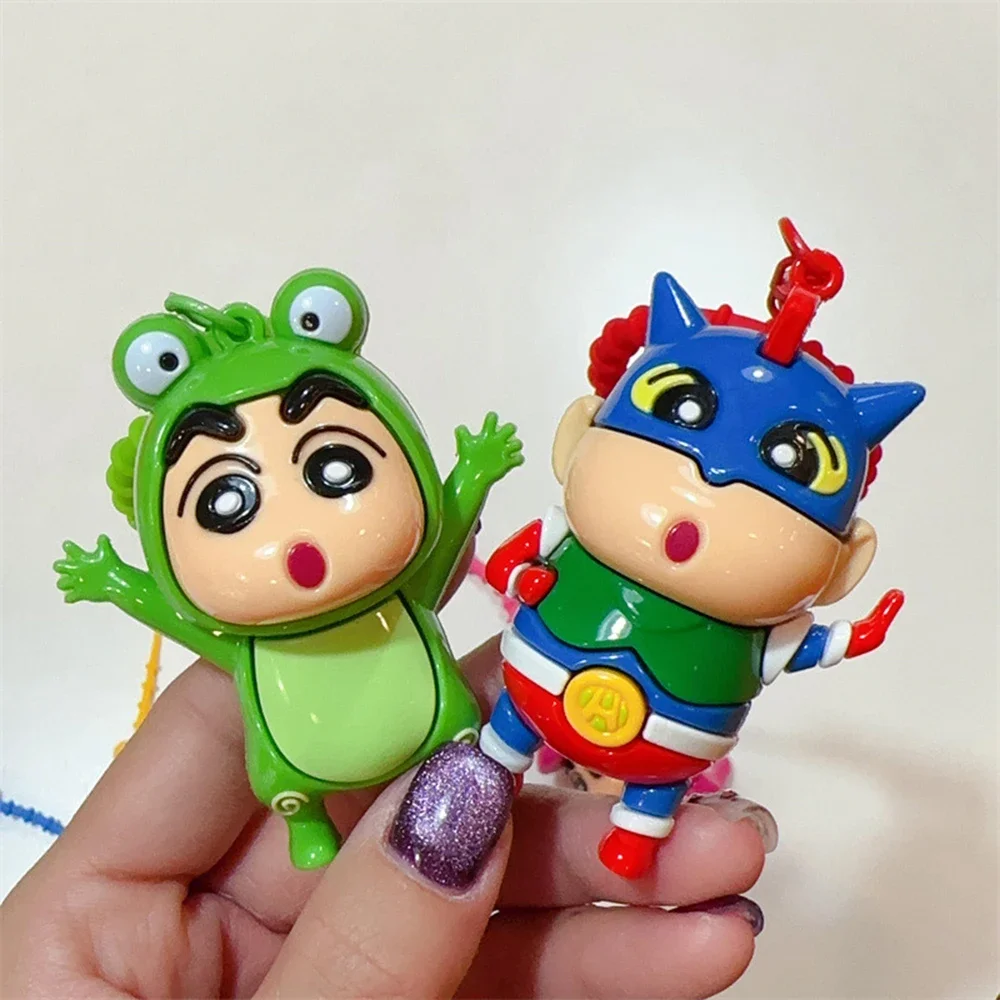 Kawaii Crayon Shin-Chan Keychain Pendant Cute Cartoon Shinnosuke Nohara Students Key ring Schoolbag Decoration Accessories Gifts