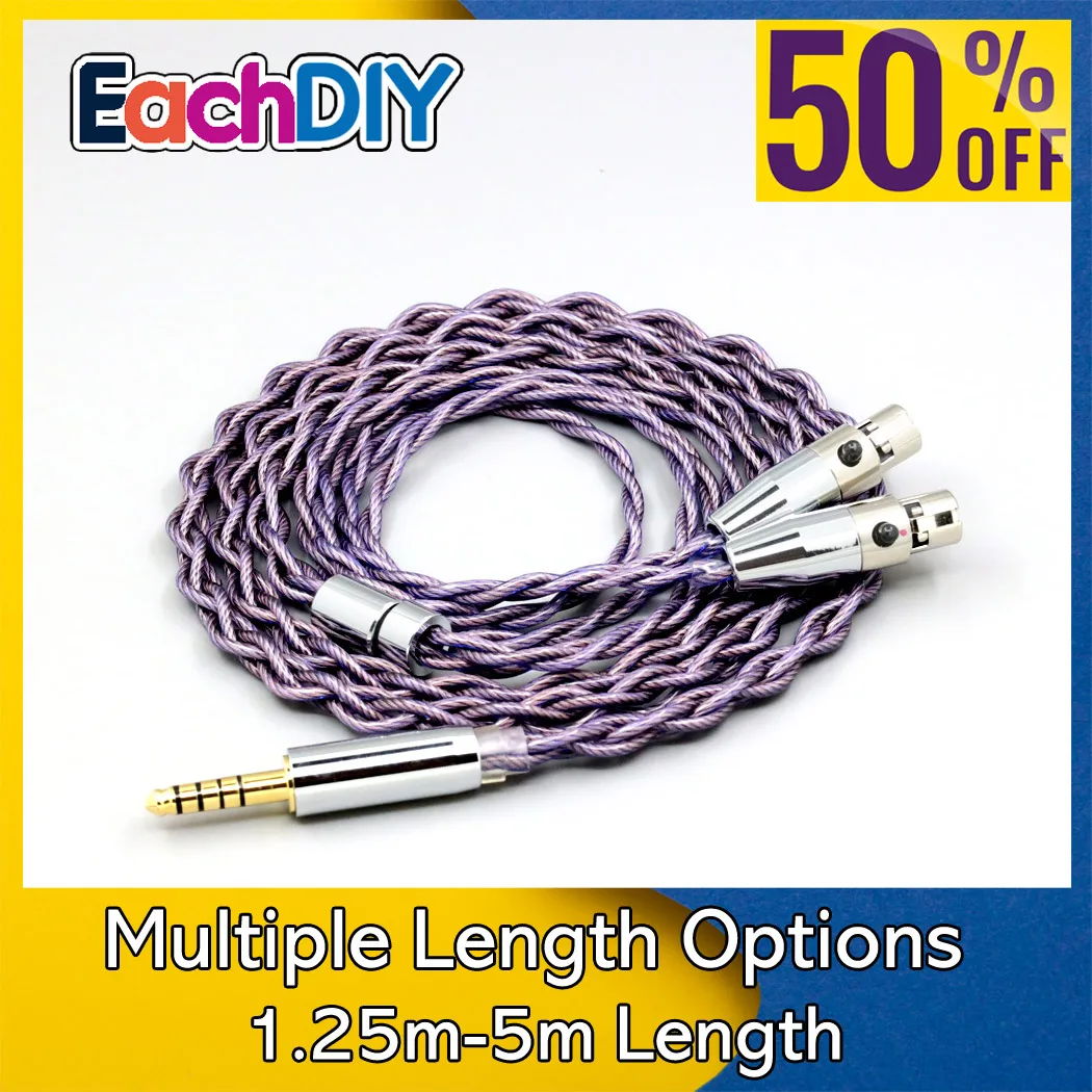 Type2 1.8mm 140 core litz 7N OCC Cavo per cuffie auricolari per Audeze LCD-3 LCD-2 LCD-X LCD-XC LCD-4z LCD-MX4 LCD-GX LN007872