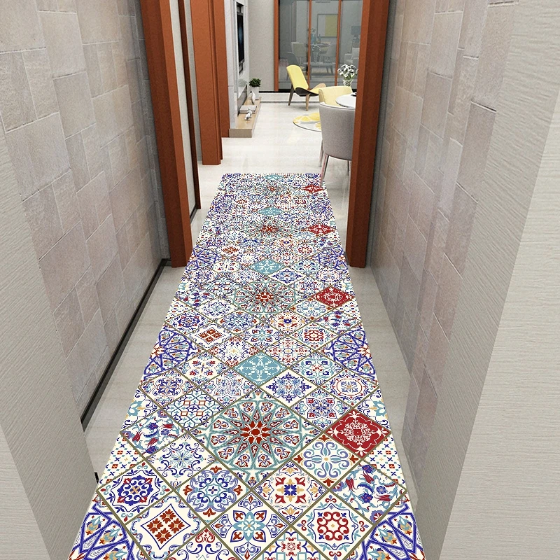 Reese Lobby Carpets Living Room Bedroom Porch Rugs Turkish Style Retro Color Mosaic Tile Pattern Hallway Corridor Hall Entrance