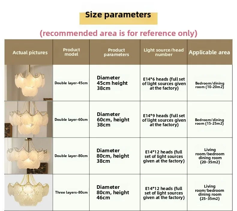 Lampadario francese a conchiglia di lusso leggero Lampadario di cristallo moderno e semplice per soggiorno di celebrità di Internet Calda camera nuziale romantica Master