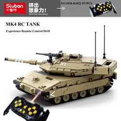 WW2 Military Remote Control MK4 RC Tank Building Blocks Model Soldier Weapon Bricks Kids Toys 937PCS