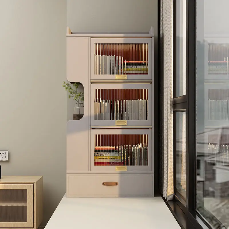 bay window cabinet, locker, storage cabinet, bookcase, balcony cabinet