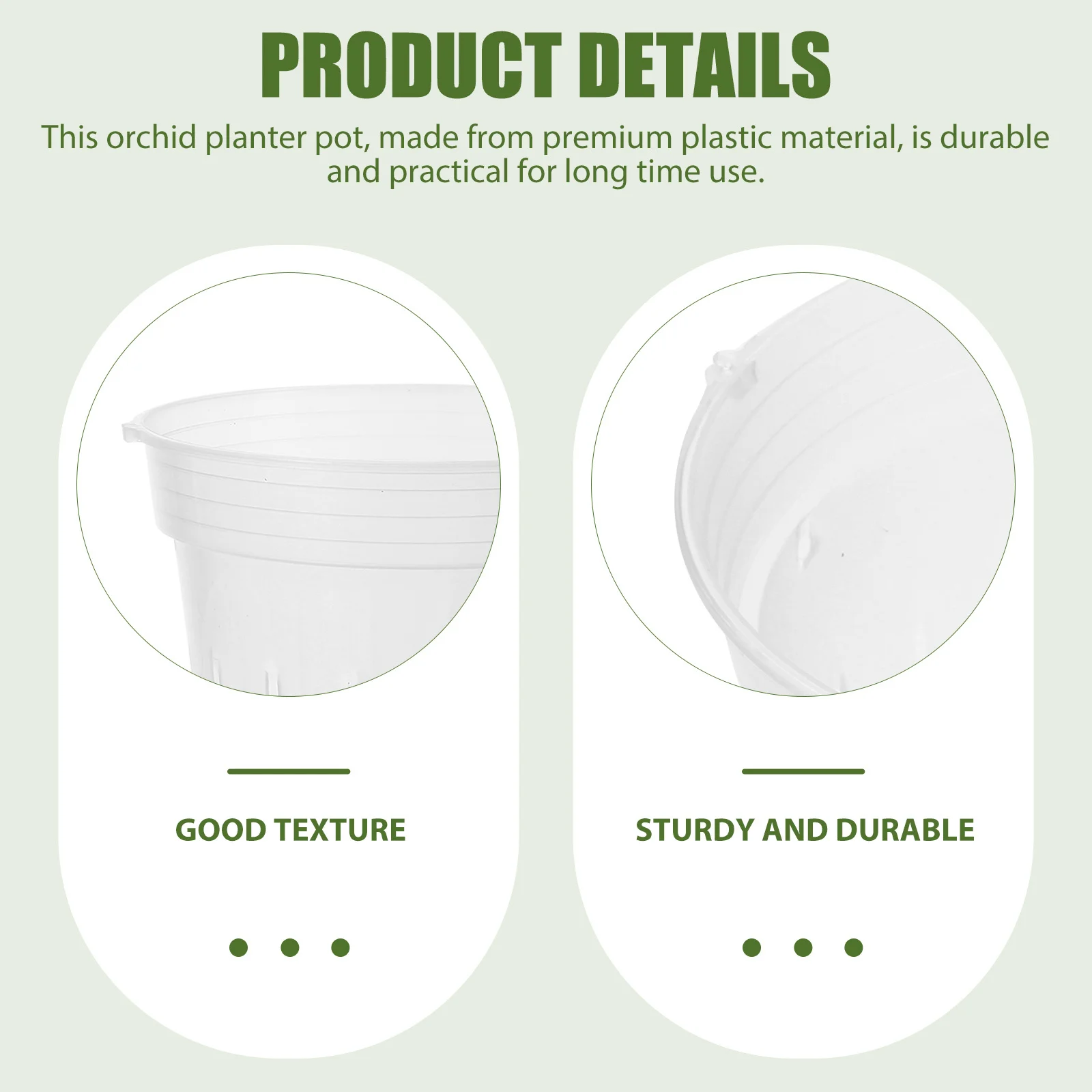 

1Set Orchid Planter Pot Durable Plastic Flowerpot with Ventilate Holes for Indoor Plants Balcony Office Gardening Nursery Plant