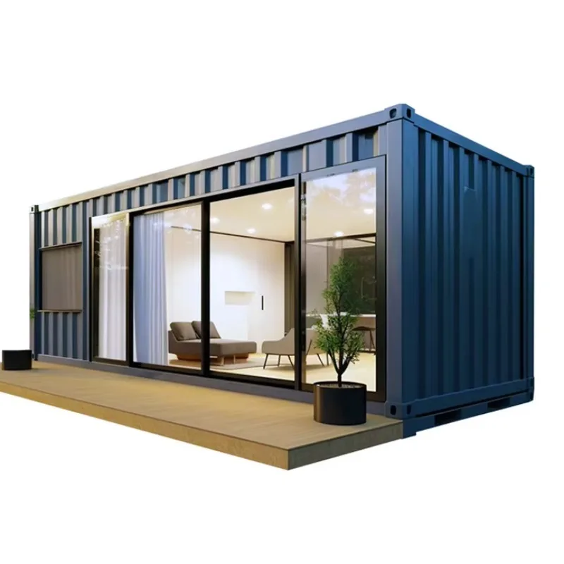 

【Заводская】Prefab Доставка Контейнерный Дом 2-хэтажное здание Модульный сборный дом с туалетом и бассейном для Румынии, Франции Су