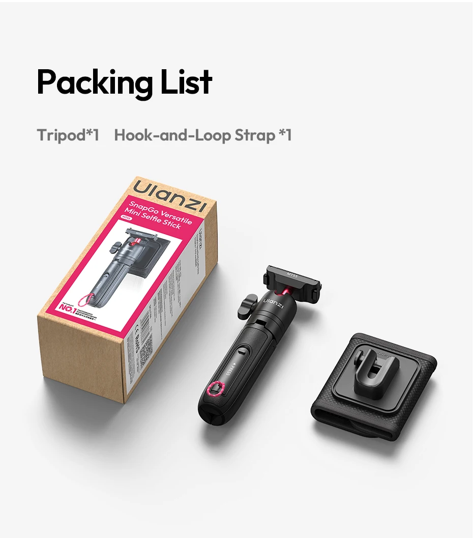 Ulanzi MT55 SnapGo Mini Selfie-Stick Stativ Overhead Mantis Rucksackhalterung für DJI Action6/Nano für Insta360 Go Ultra für Reisen – Detail 18
