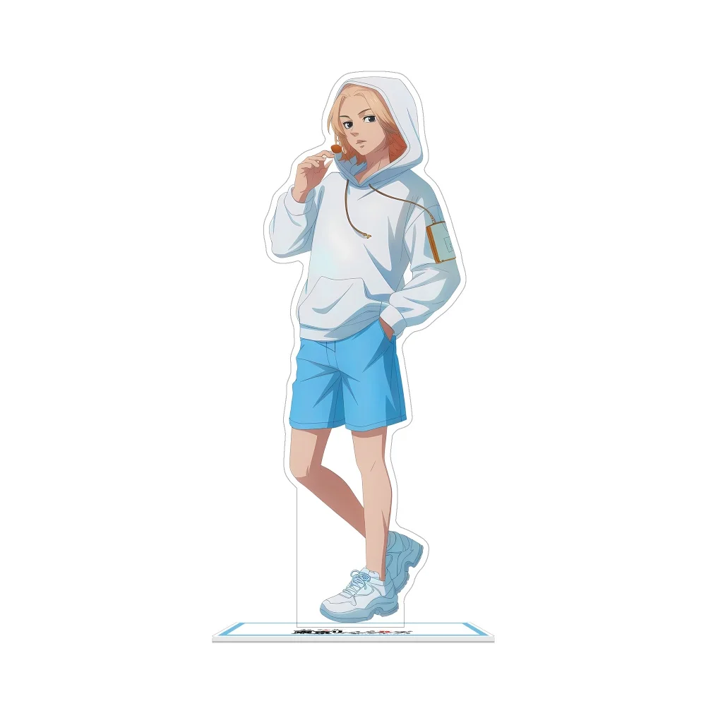 New Tokyo Revengers Acrylic Stand Keychain Manjiro Ken Takemichi Casual Blue Style Cartoon Figure Desktop Decor Character Merch