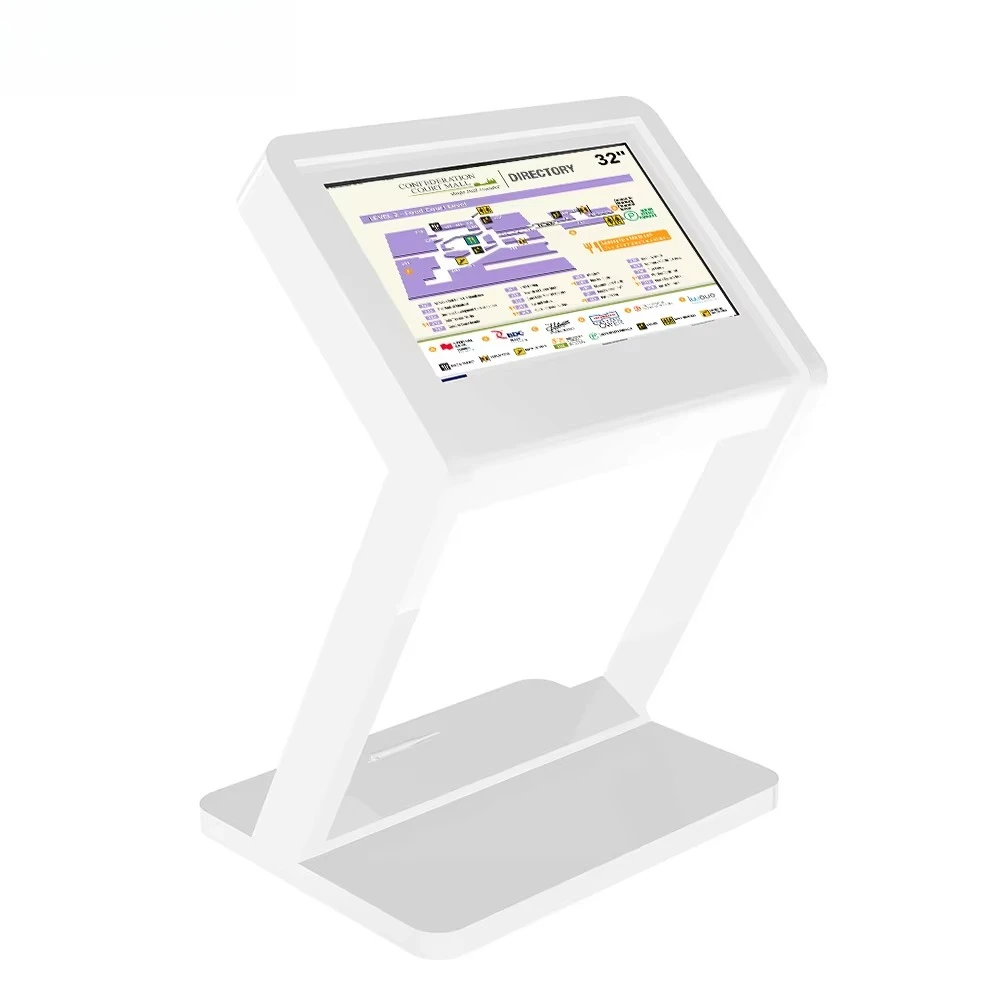 

Touch Screen Kiosk Lcd 32 Inch Wayfinding 4K Hd Floor Standing Self-Service Screen Interactive Exhibition Kiosk For Mall