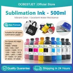 500ML Sublimation Ink DX5 TX800 I3200 I1600 L1800 1390 R1900 L800 XP600 L805 ET-15000 ET-8550 ET-8500 Heat Press Transfer Ink