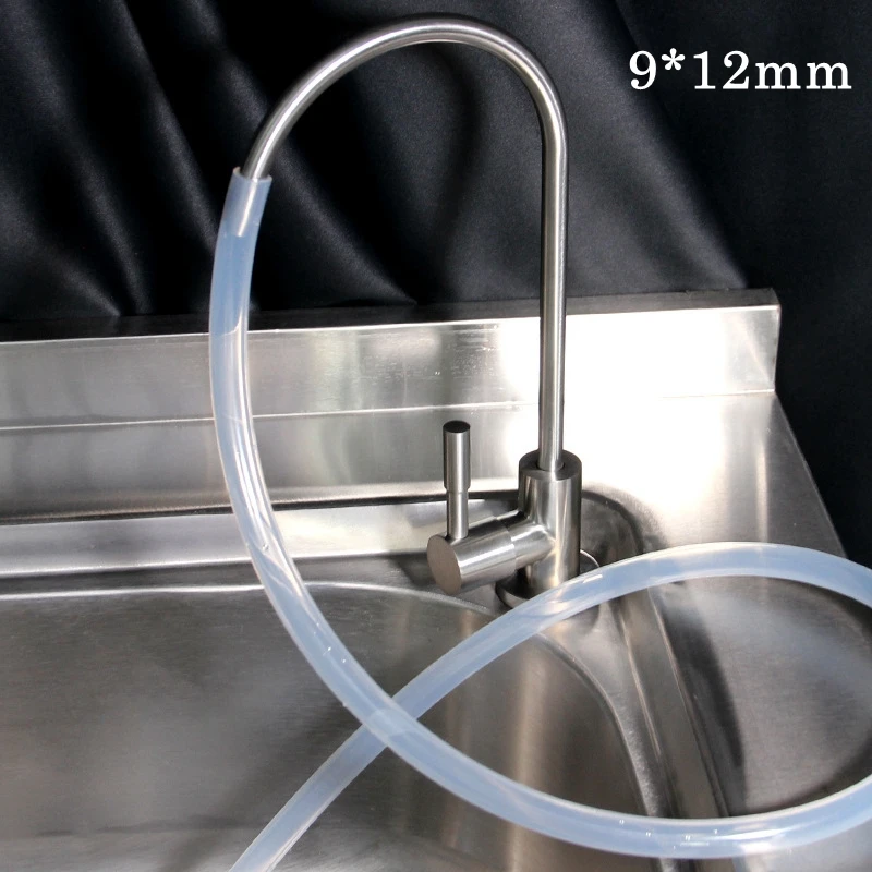 1M 9*12mm Water Purifier Faucet Water Pipe Food Grade Silicone Hose Water Dispenser Water Bucket Kitchen Filter Extension Tube