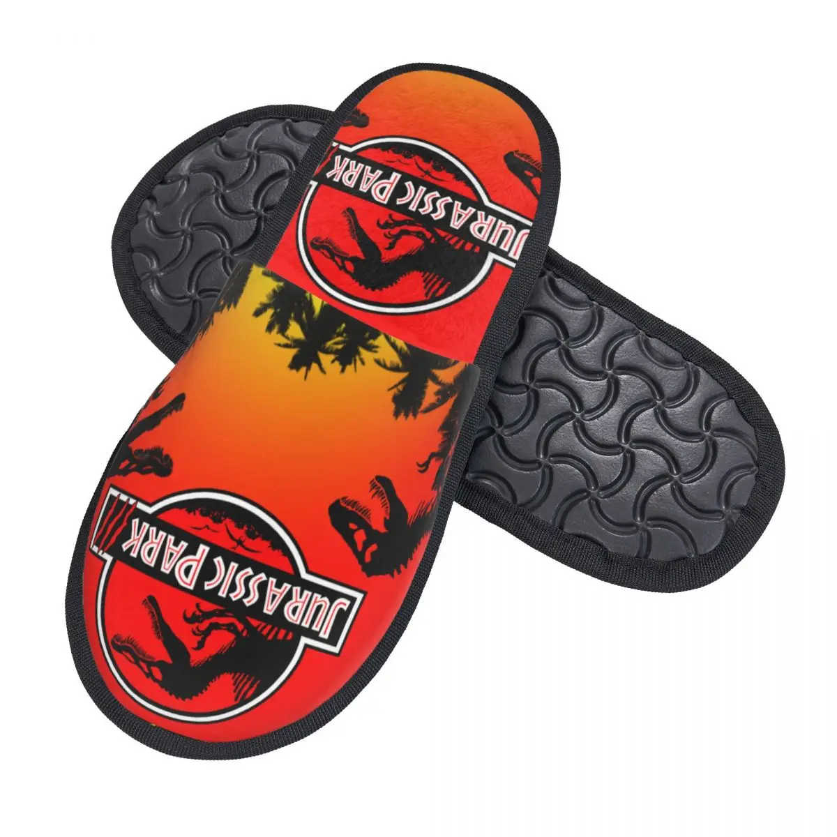 Jurassic Park Dinosaur Comfort Scuff With Memory Foam Slippers Women Sci Fi Fantasy Movie Film Spa House Shoes