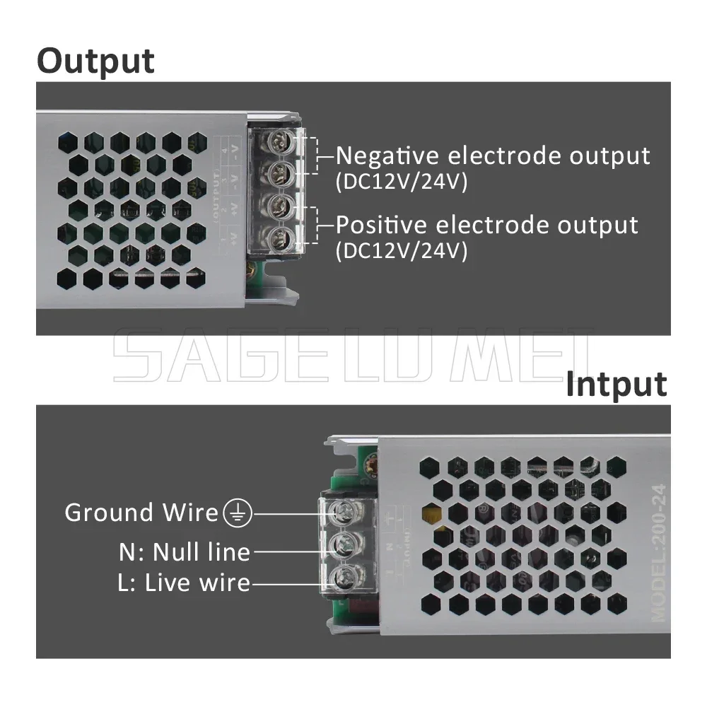 Switching Power Supply DC12V 24V AC110-240V Mute Lighting Transformers 60W 100W 150W 300W 400W LED Light Driver Power Adapter