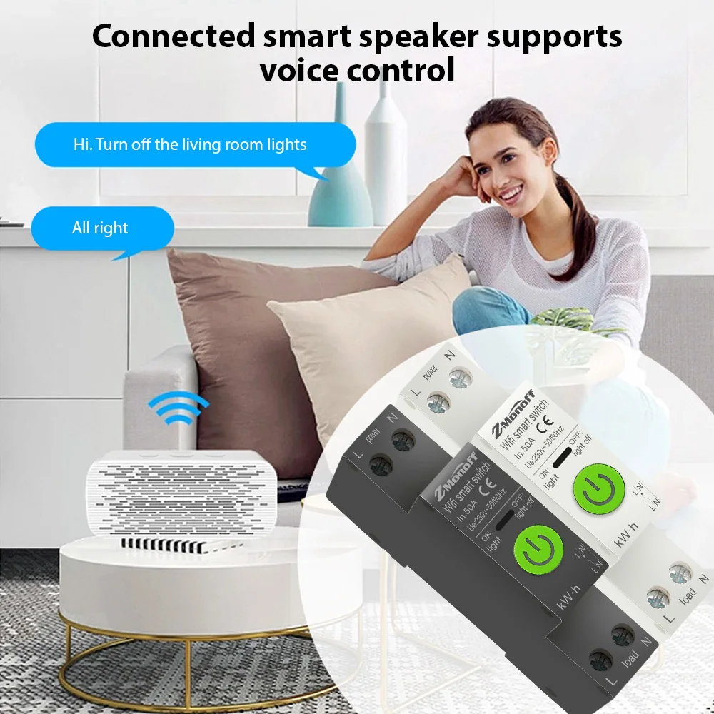 Smart Circuit Breaker Tuya APP WiFi Enabled Circuit Breaker Electricity Statistics Leakage Switch Smart Home Remote Control