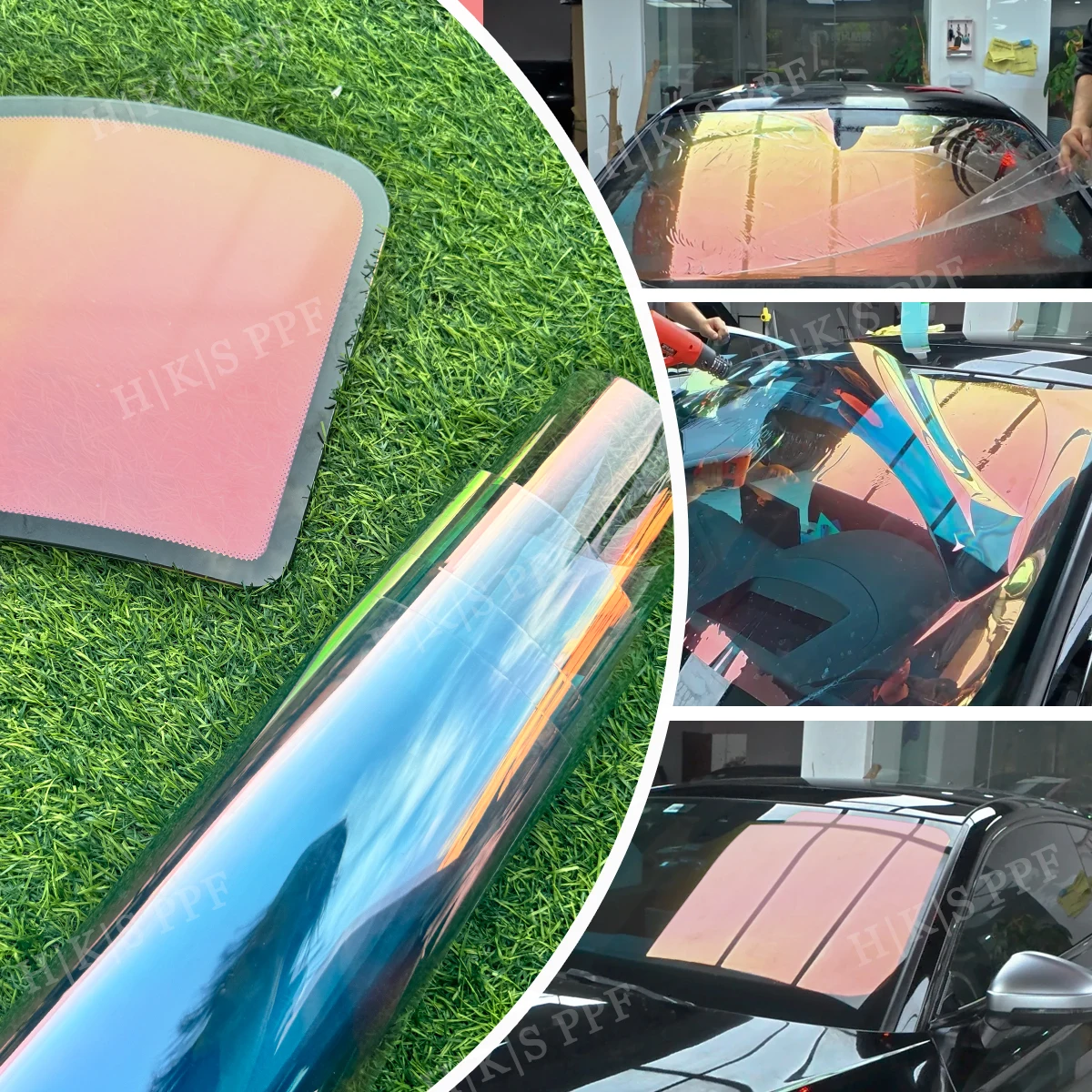 Car Window Ghost Rose Dragon Colored Film 82%VLT Insulation UV High-Definition Privacy Solar Film Car Windshield Protective Film