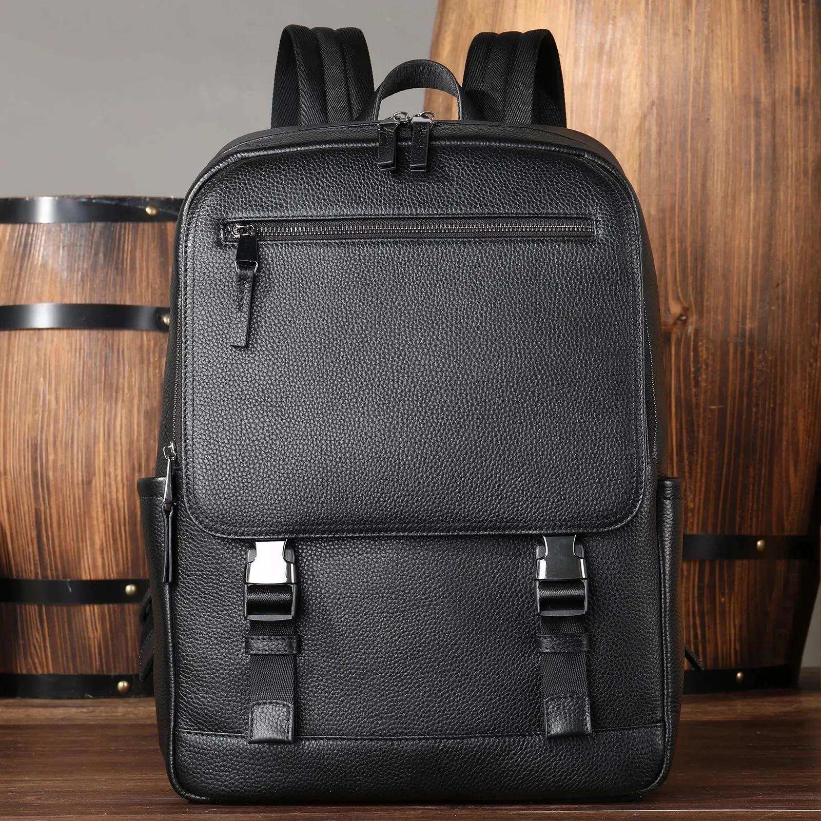 2024 New Arrivals Leather Backpack For Men Male Casual Backpackds Computer Bagpack Travel School Boy Daypack