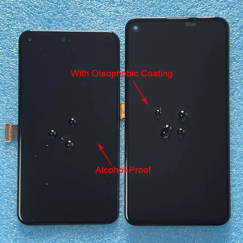 Original OLED For Google Pixel 5a 5G Pixel 5 LCD Display Screen Touch Panel Digitizer For Google 5a Pixel5 GD1YQ LCD Frame