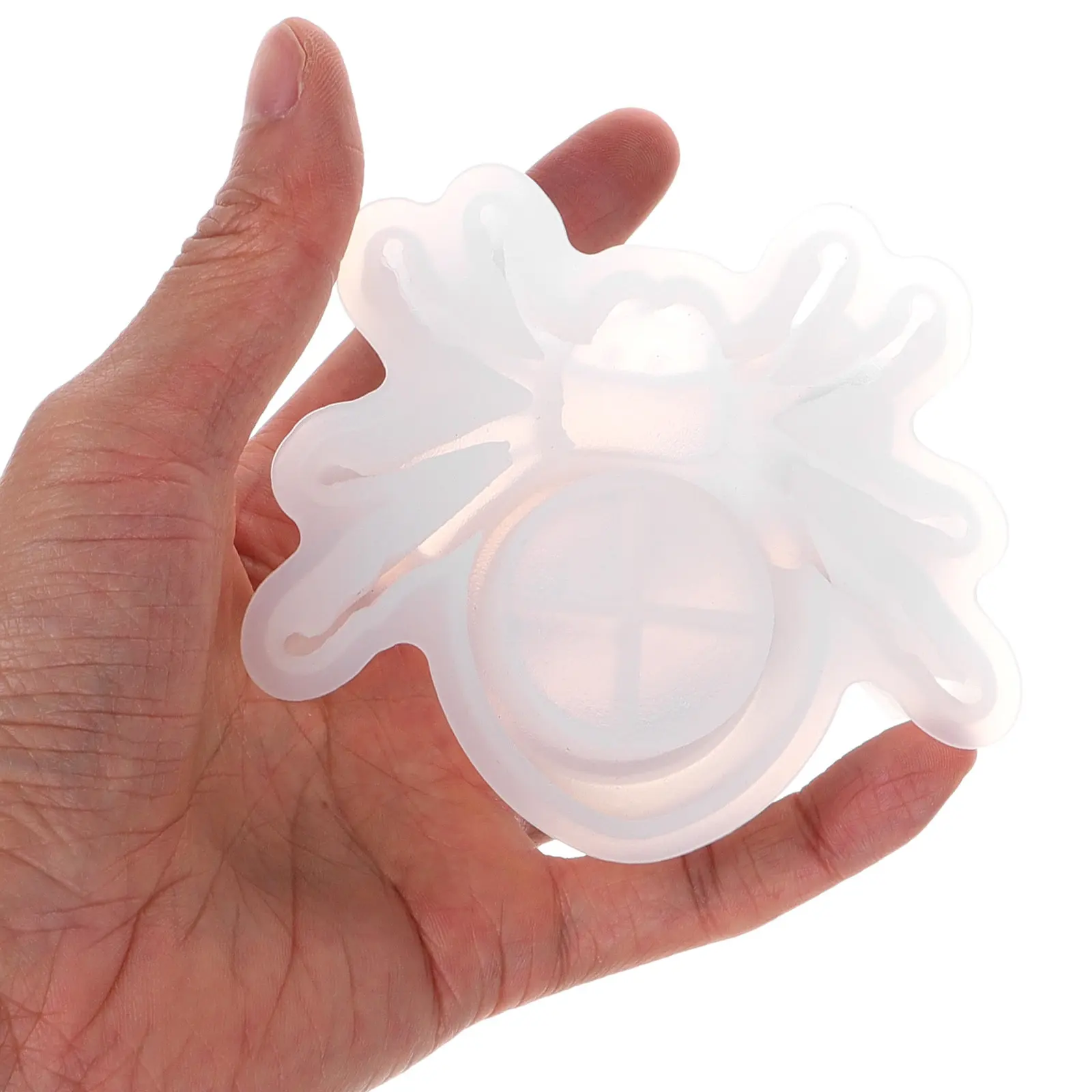 Silicone Halloween Holder Mold Spider Design Reusable Epoxy Resin Molding Tool for DIY Stand Tealight Holder