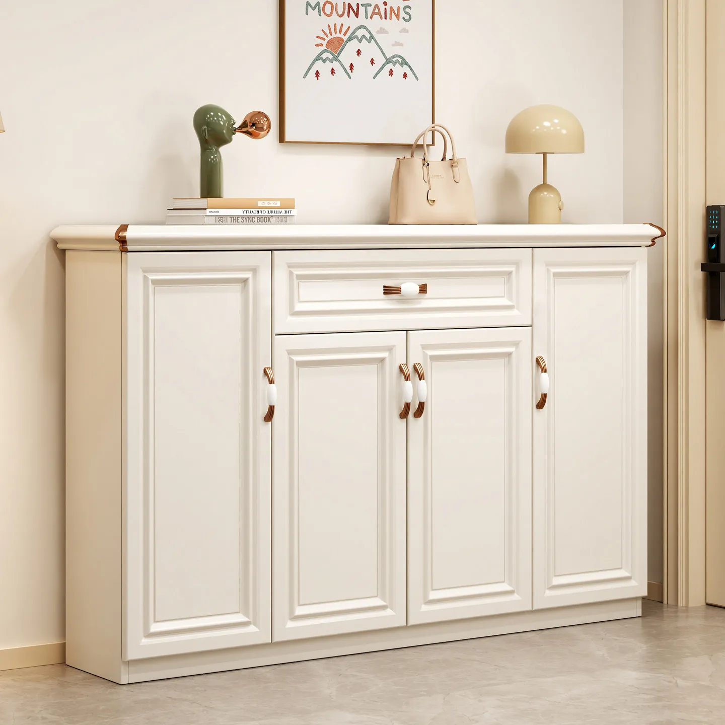 Shoe cabinet household entrance villa outdoor waterproof and sunscreen large-capacity locker can be customized
