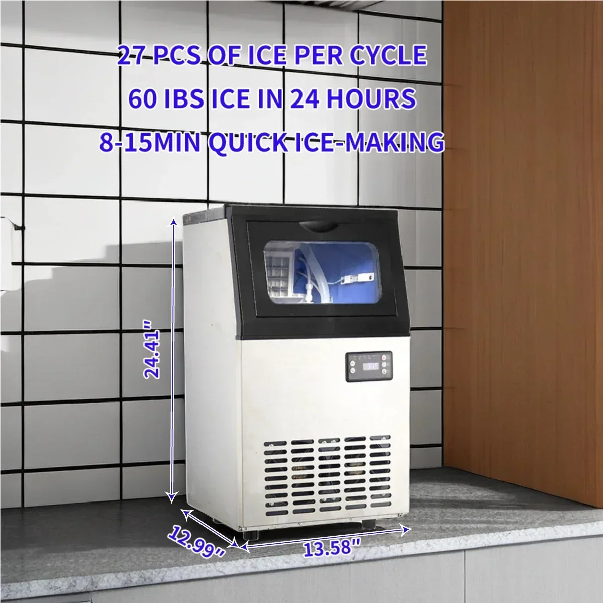 America Energy Saving 35 KG Table Top Ice Maker Machine for Small Business