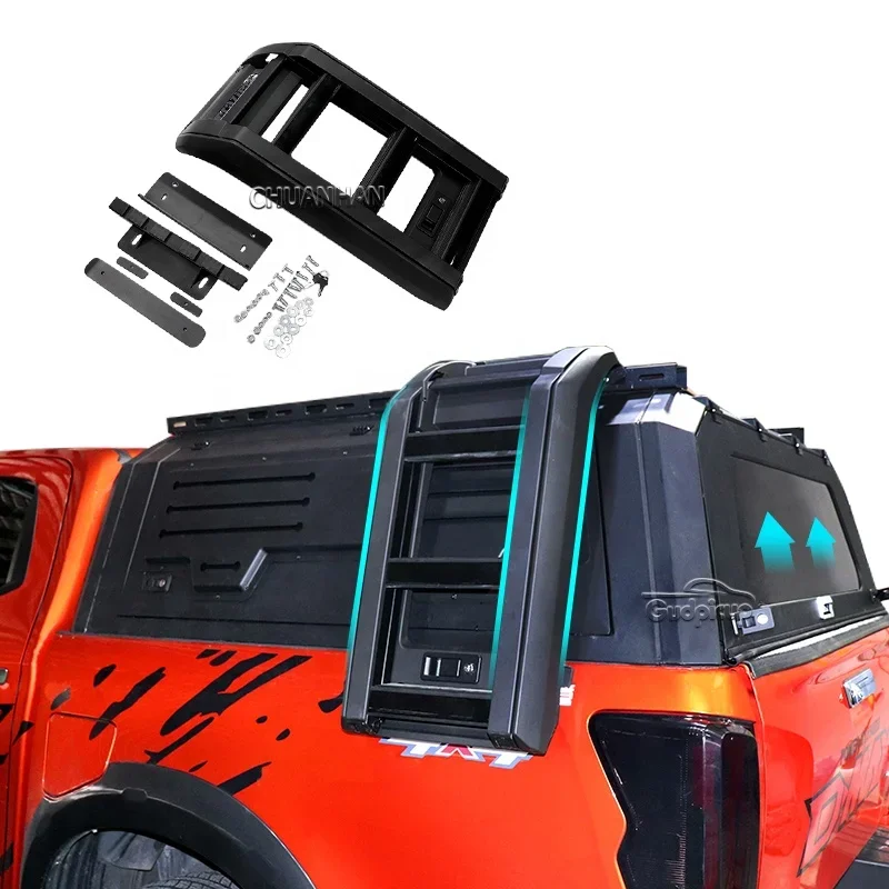 

Pickup Ladder Aluminum Car Rear Extension Pickup Step Ladder for pickup hardtop hilux canopy