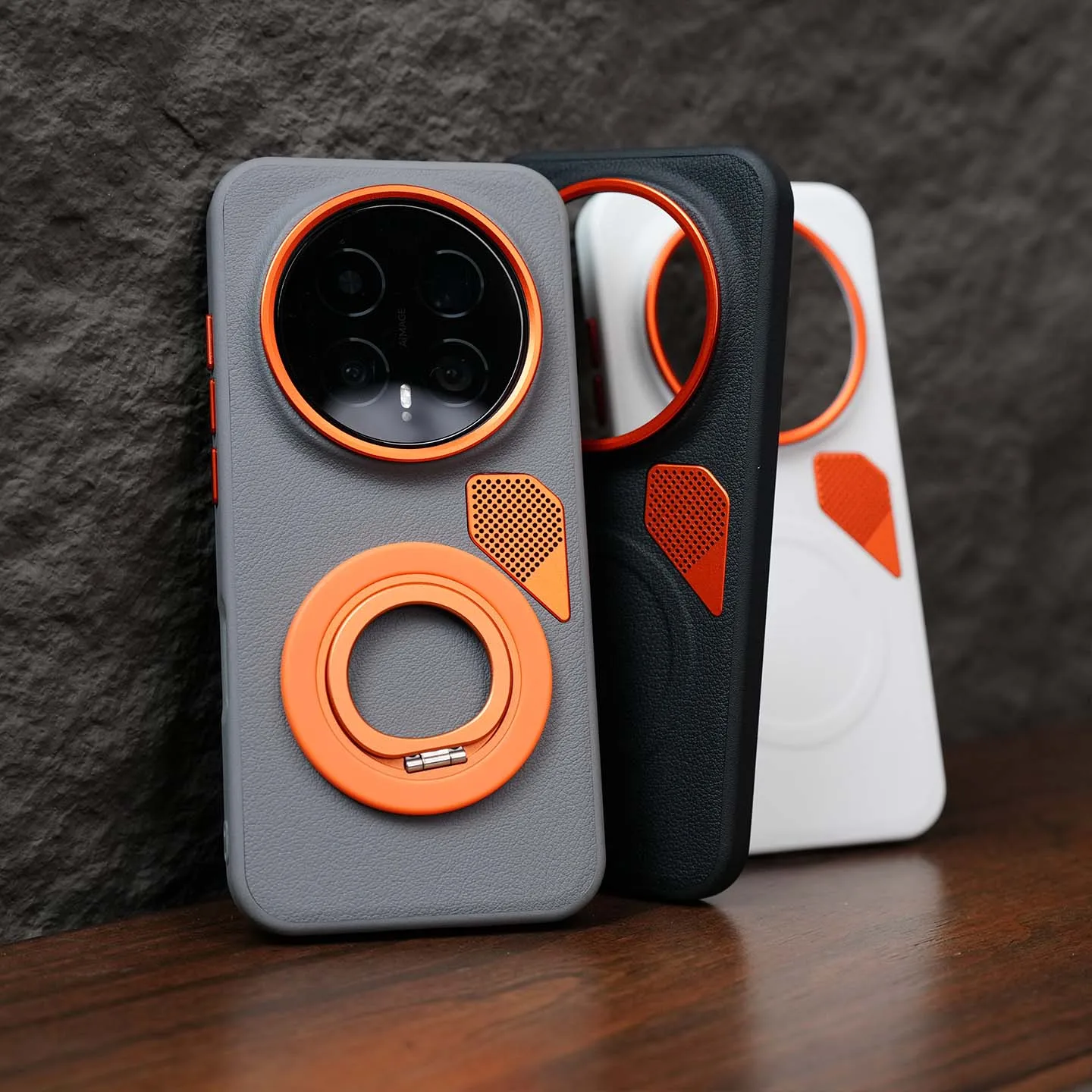 Etui na Honor Magic 8 Pro, modne etui z PU skóry z magnetycznym zamknięciem, magnetyczna tylna obudowa na Honor Magic8 Pro, bezprzewodowe ładowanie, bumper. — zdjęcie produktu 3
