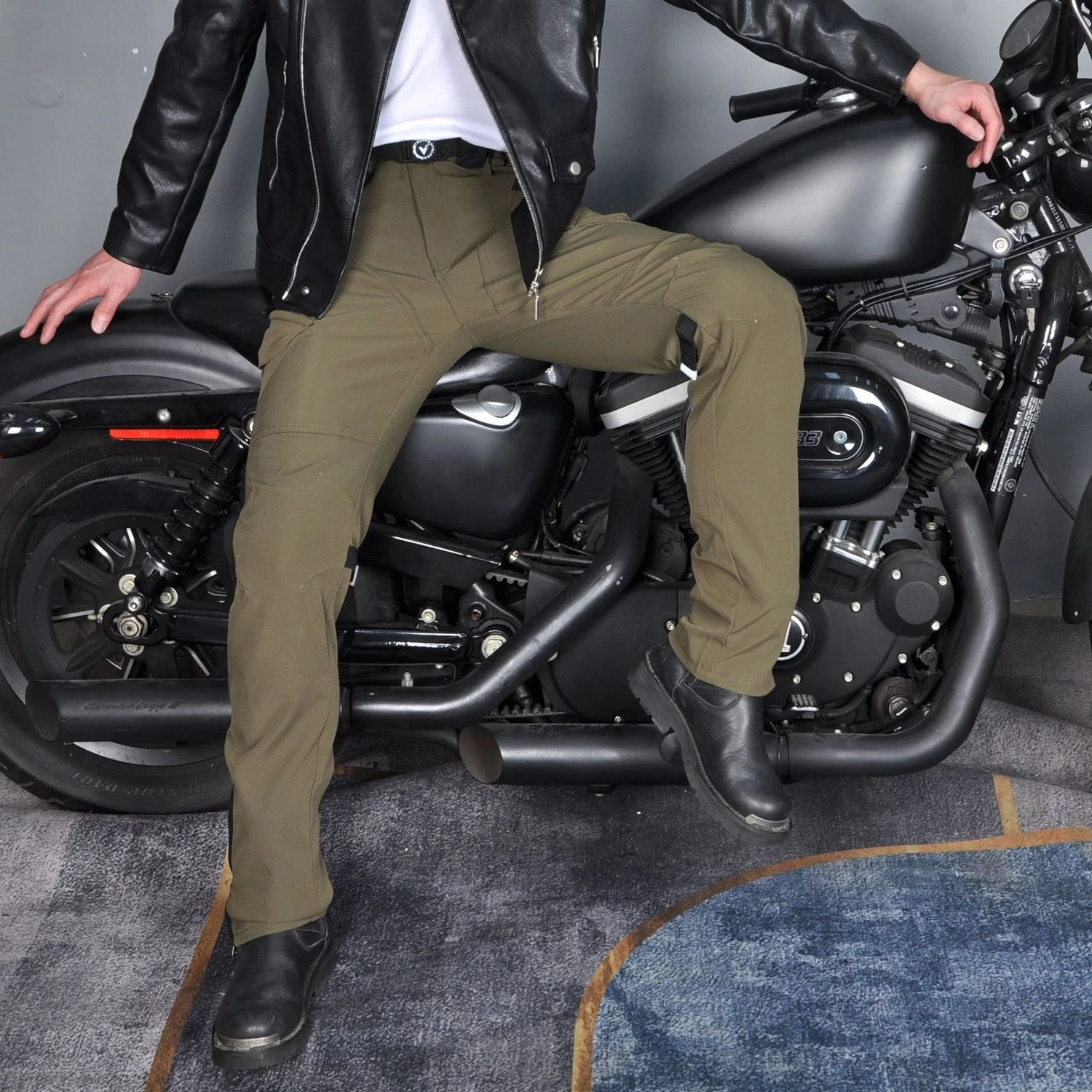 All-season Motorcycle Pants Waterproof Breathable High-waisted Motor Riding Pants Windproof Double-layer Anti-drop Pants For Men